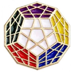 Megaminx mágneses kitűző