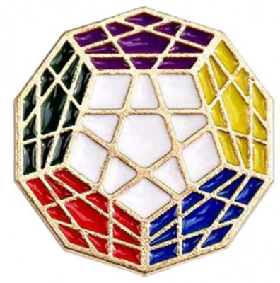Megaminx mágneses kitűző